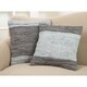 Two-Tone Leather Chindi Down Filled Throw Pillow - Thumbnail 2