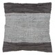 Two-Tone Leather Chindi Down Filled Throw Pillow - Thumbnail 0