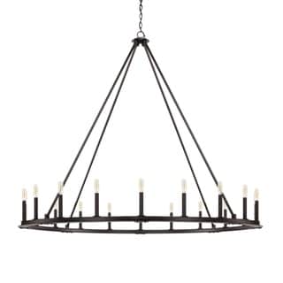 Pearson 20-light Black Iron Chandelier