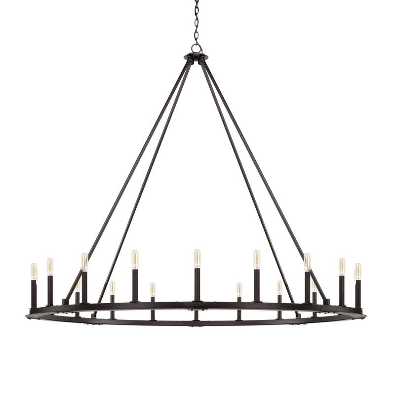 Pearson 20-light Black Iron Chandelier