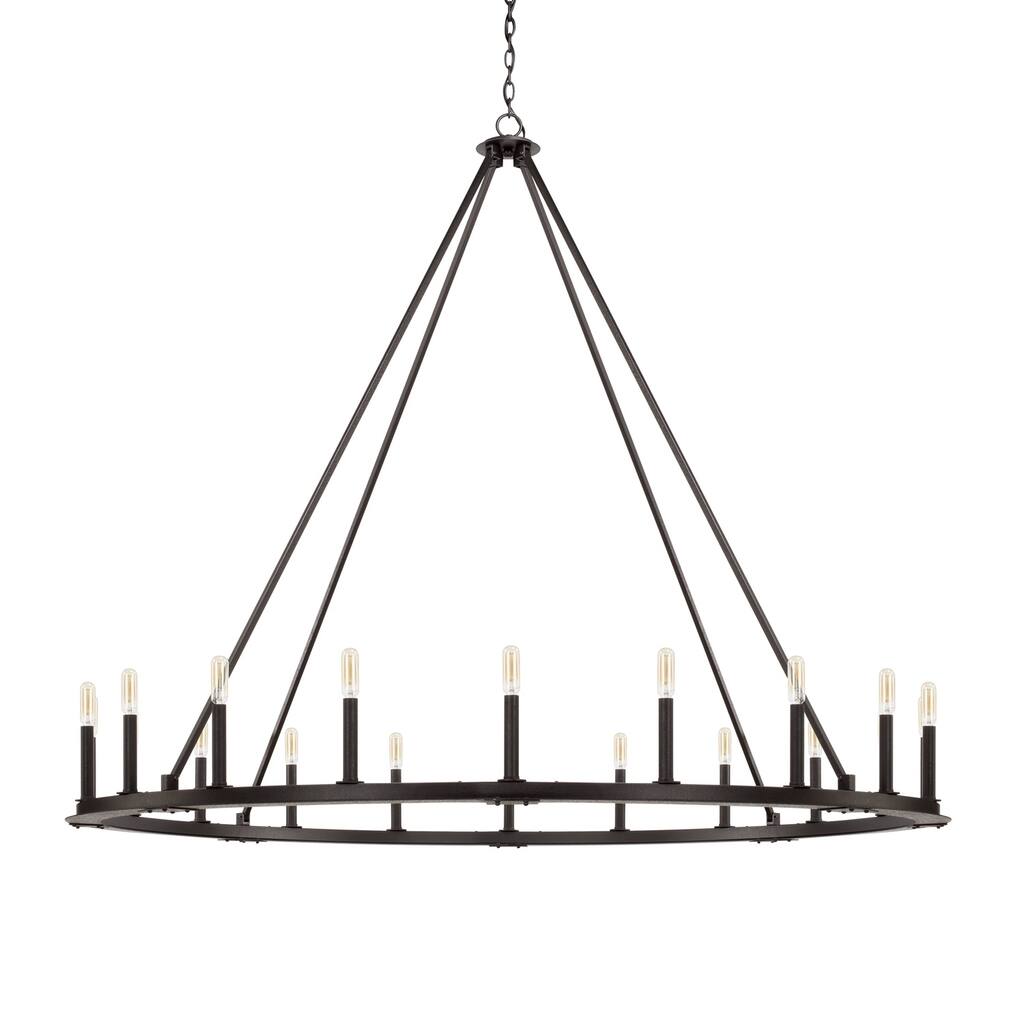 Pearson 20-light Black Iron Chandelier
