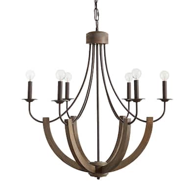 Tybee 6-light Nordic Grey Chandelier