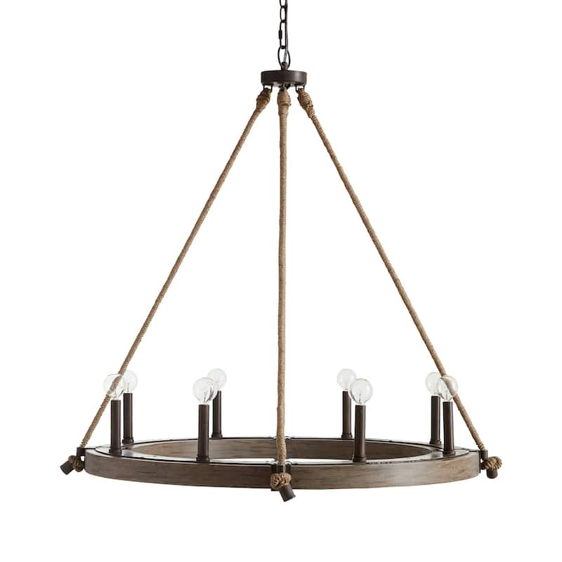 Tybee 8-light Nordic Grey Chandelier