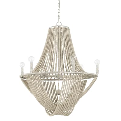 Kayla 6-light Mystic Sand Chandelier