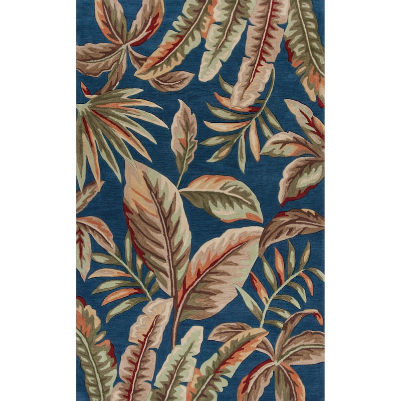 Porch & Den Argonne Blue Tropical Hand-tufted Rug