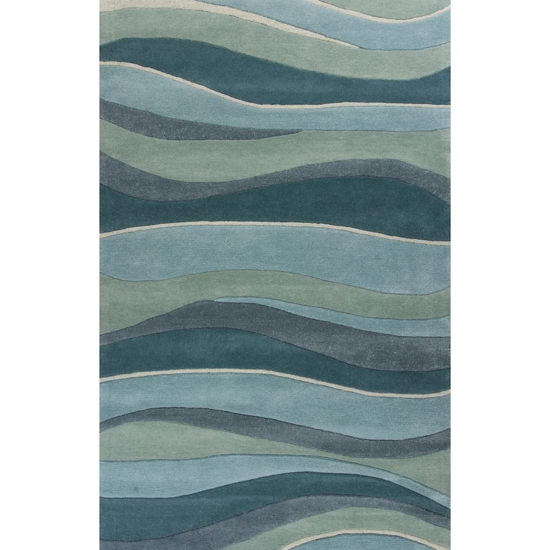 Domani Rugs Eternity Ocean Landscapes Textured High-low Wool Area Rug