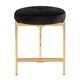 preview thumbnail 5 of 60, Silver Orchid Bellamy Vanity Stool with velvet seat Black/gold
