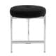 preview thumbnail 30 of 60, Silver Orchid Bellamy Vanity Stool with velvet seat Black/Chrome