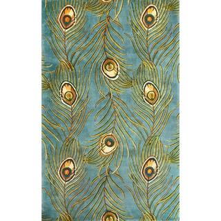 4 X 6 Tropical Area Rugs Online At Our Best Kas Catalina Blue Pea Feathers Rug 3