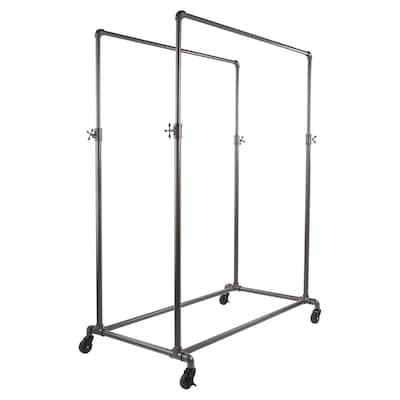 Econoco - PSBBLLADJ - Anthracite Grey Pipeline Adjustable Double Hangrail Ballet Bar Sold Individually