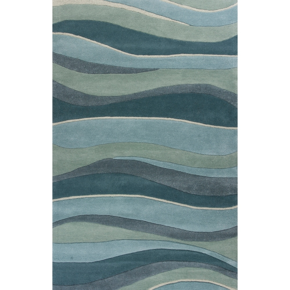 Domani Rugs Eternity Ocean Landscapes Textured High-low Wool Area Rug