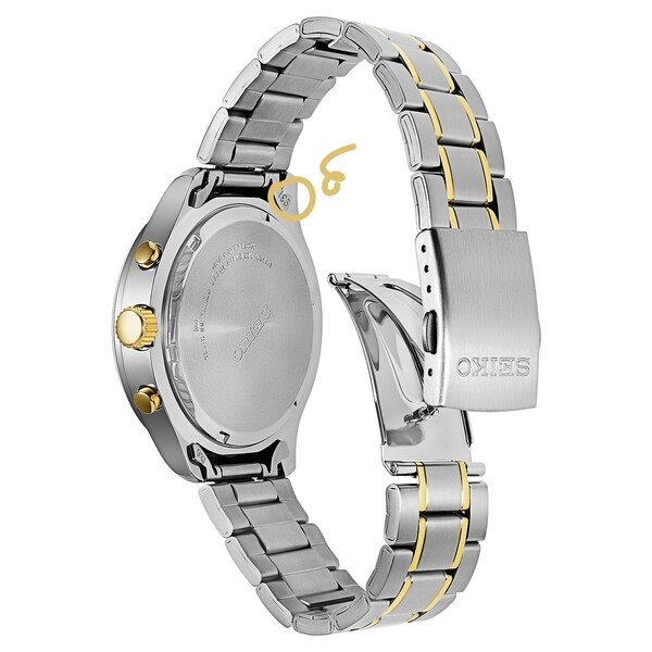 seiko gold and silver mens watch