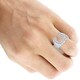 preview thumbnail 4 of 10, Good Luck Men's 14k Gold Nugget Horseshoe Diamond Ring 0.3ctw G-H Color by Luxurman
