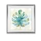 preview thumbnail 8 of 6, Tropical Leaf II -Custom Framed Print - blue, white, grey, yellow, green, silver, gold