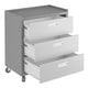 preview thumbnail 3 of 7, Fortress Textured Metal 31.5" Garage Mobile Chest with 3 Full Extension Drawers in Grey