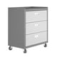preview thumbnail 8 of 7, Fortress Textured Metal 31.5" Garage Mobile Chest with 3 Full Extension Drawers in Grey