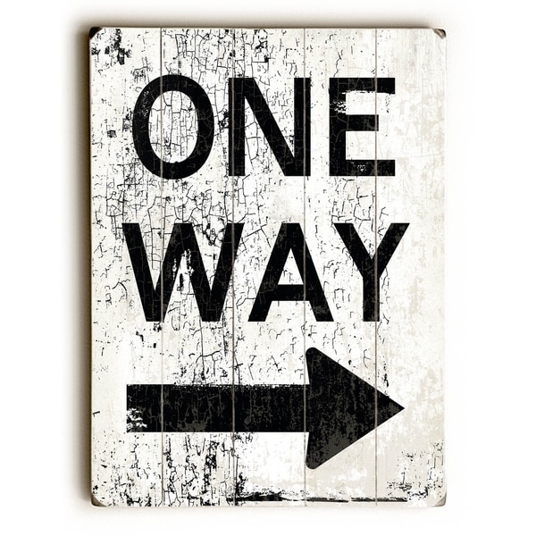 One Way - Planked Wood Wall Decor by Peter Horjus