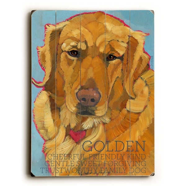 Golden - Planked Wood Wall Decor by Ursula Dodge