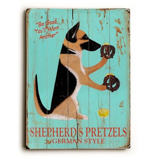 Shepherds Pretzels - Planked Wood Wall Decor by Ken Bailey