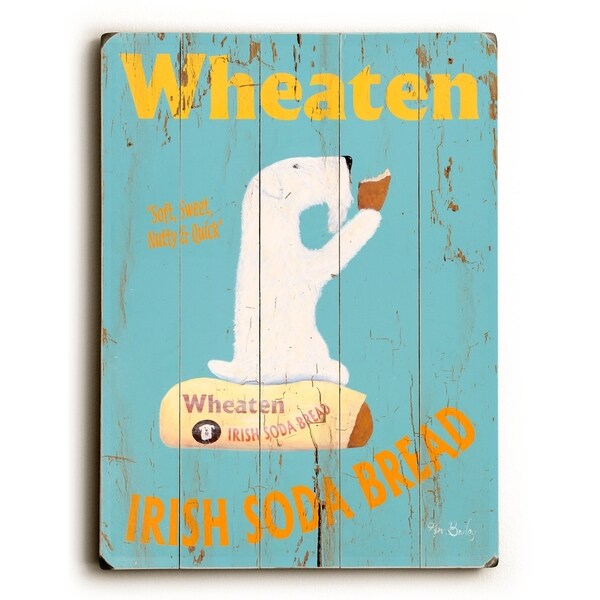 Wheaten Irish Bread - Planked Wood Wall Decor by Ken Bailey