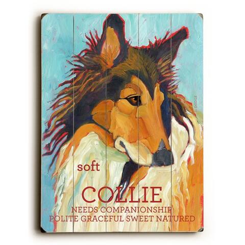 Collie - Planked Wood Wall Decor by Ursula Dodge
