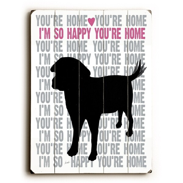 You're Home - Planked Wood Wall Decor by Lisa Weedn