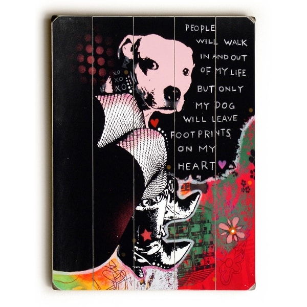 Girls Best Friend - Planked Wood Wall Decor by Dean Russo