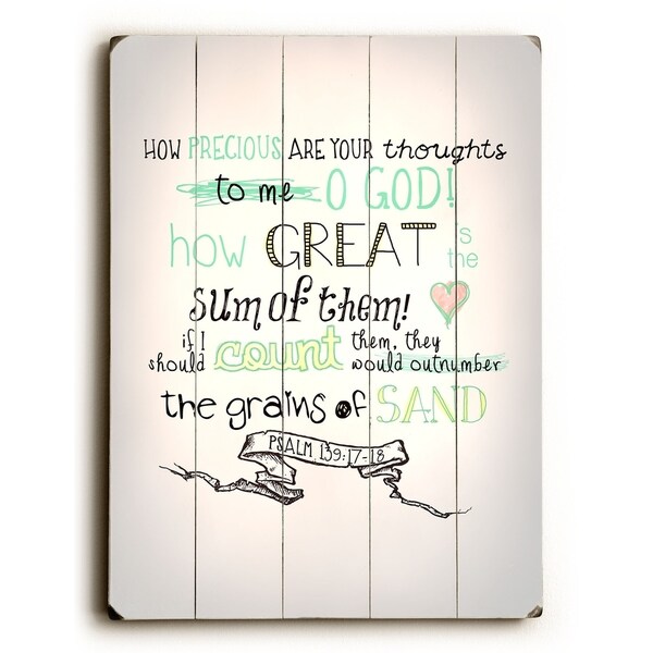 How Precious are your thoughts - Planked Wood Wall Decor by Pocket Fuel