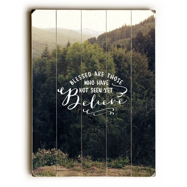 Blessed Are Those - Planked Wood Wall Decor by Pocket Fuel