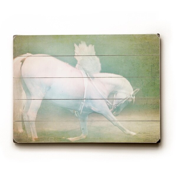 Angel Horse - Planked Wood Wall Decor by Eva Ricci