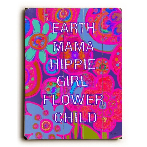 Earth Mama - Planked Wood Wall Decor by Lisa Weedn