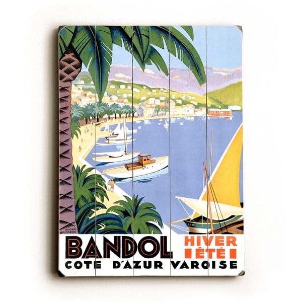 Bandol - Planked Wood Wall Decor by Posters Please