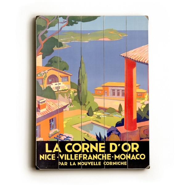 La Corne D'Or - Planked Wood Wall Decor by Posters Please