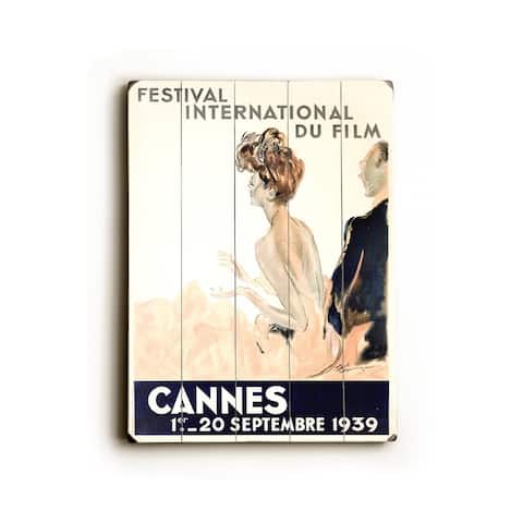 1939 Cannes Film Festival - Planked Wood Wall Decor by Jean Gabriel Domergue