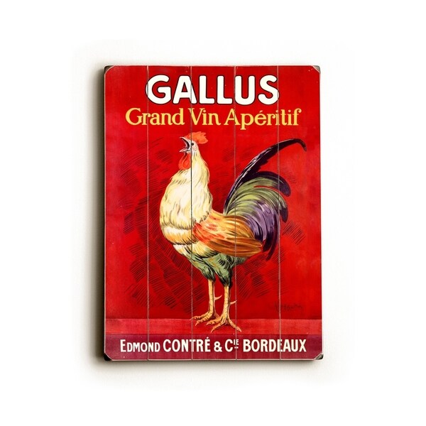 Gallus Vintage Poster - Planked Wood Wall Decor by Leonetto Cappiello