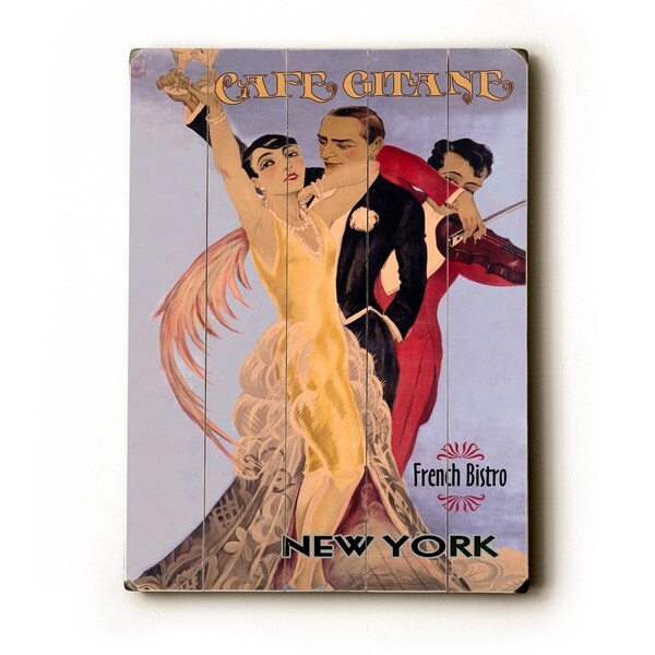Cafe Gitane - Planked Wood Wall Decor by Posters Please