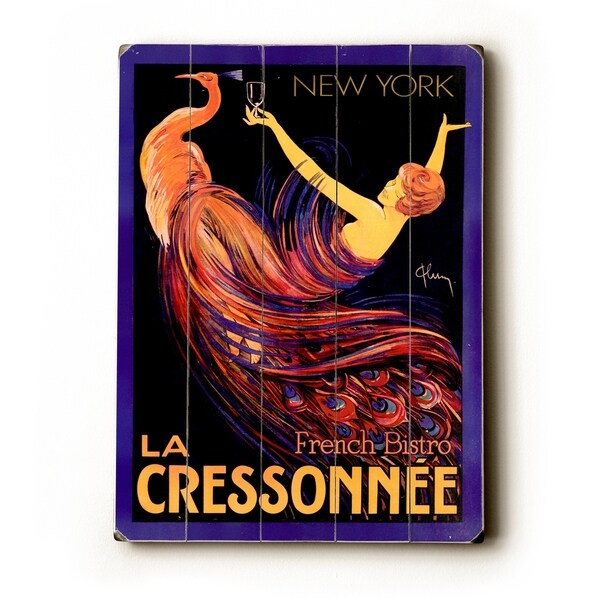 La Cressonnee French Bistro - Planked Wood Wall Decor by Posters Please