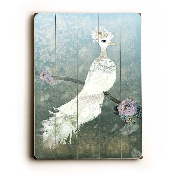 Lovely Dove - Planked Wood Wall Decor by Krista Brock