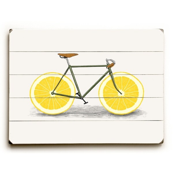 Lemon Zest - Planked Wood Wall Decor by Florent Bodart