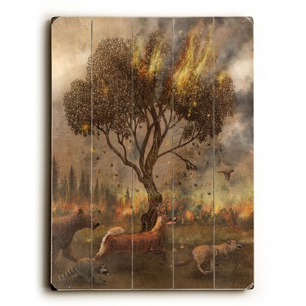 Flight - Planked Wood Wall Decor by Terry Fan