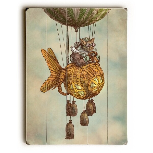 Around the World - Planked Wood Wall Decor by Eric Fan
