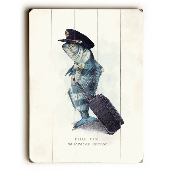 The Pilot - Planked Wood Wall Decor by Eric Fan