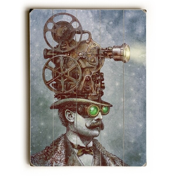 The Projectionist - Planked Wood Wall Decor by Eric Fan