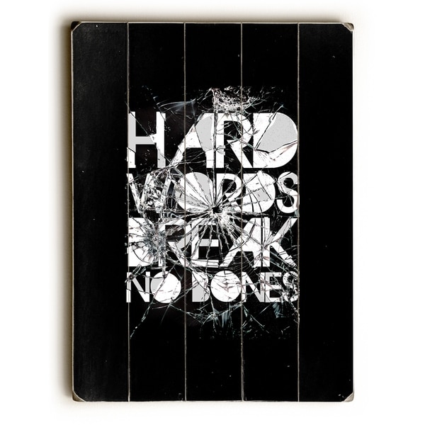 Hard Words - Multi Planked Wood Wall Decor by Ali Gulec