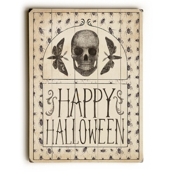 Hocus Pocus - Happy Halloween - Planked Wood Wall Decor by WildApple - Sara Zieve Miller