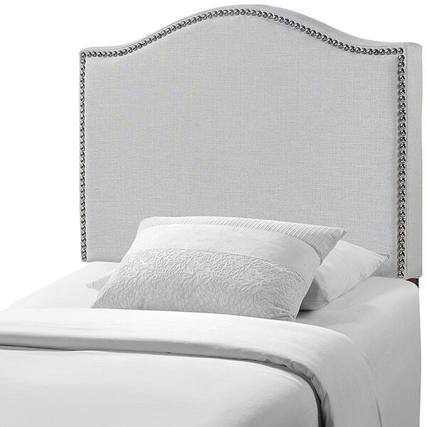 Details about   Twin Gray Fabric Upholstery Headboard 