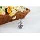 preview thumbnail 5 of 4, Matashi Tulip Flower Table Top Ornament Crystals Decorative, Shiny Metal Artwork (Silver, Bear Set - Purple)