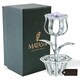 preview thumbnail 4 of 4, Matashi Tulip Flower Table Top Ornament Crystals Decorative, Shiny Metal Artwork (Silver, Bear Set - Purple)