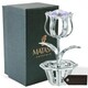 preview thumbnail 3 of 4, Matashi Tulip Flower Table Top Ornament Crystals Decorative, Shiny Metal Artwork (Silver, Bear Set - Purple)