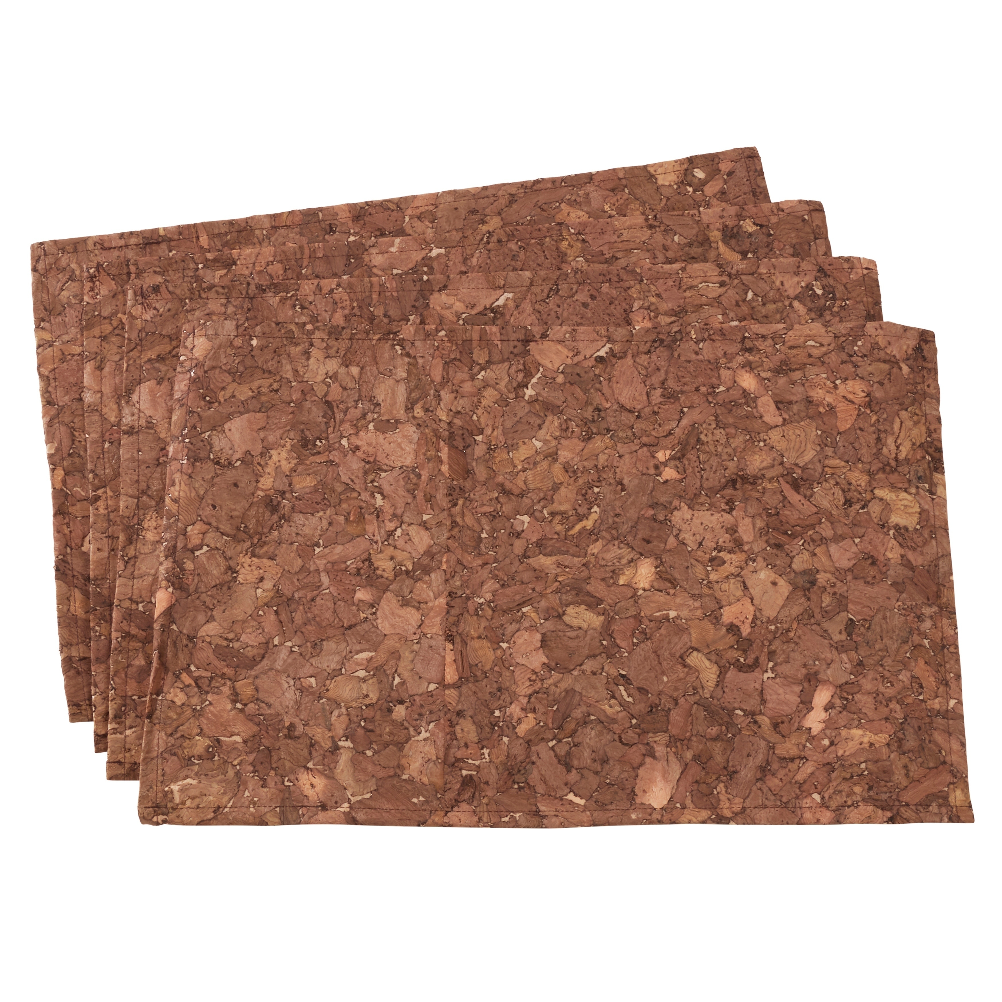 Shop Textured Table Mats In Cork And Poly Blend Set Of 4 13